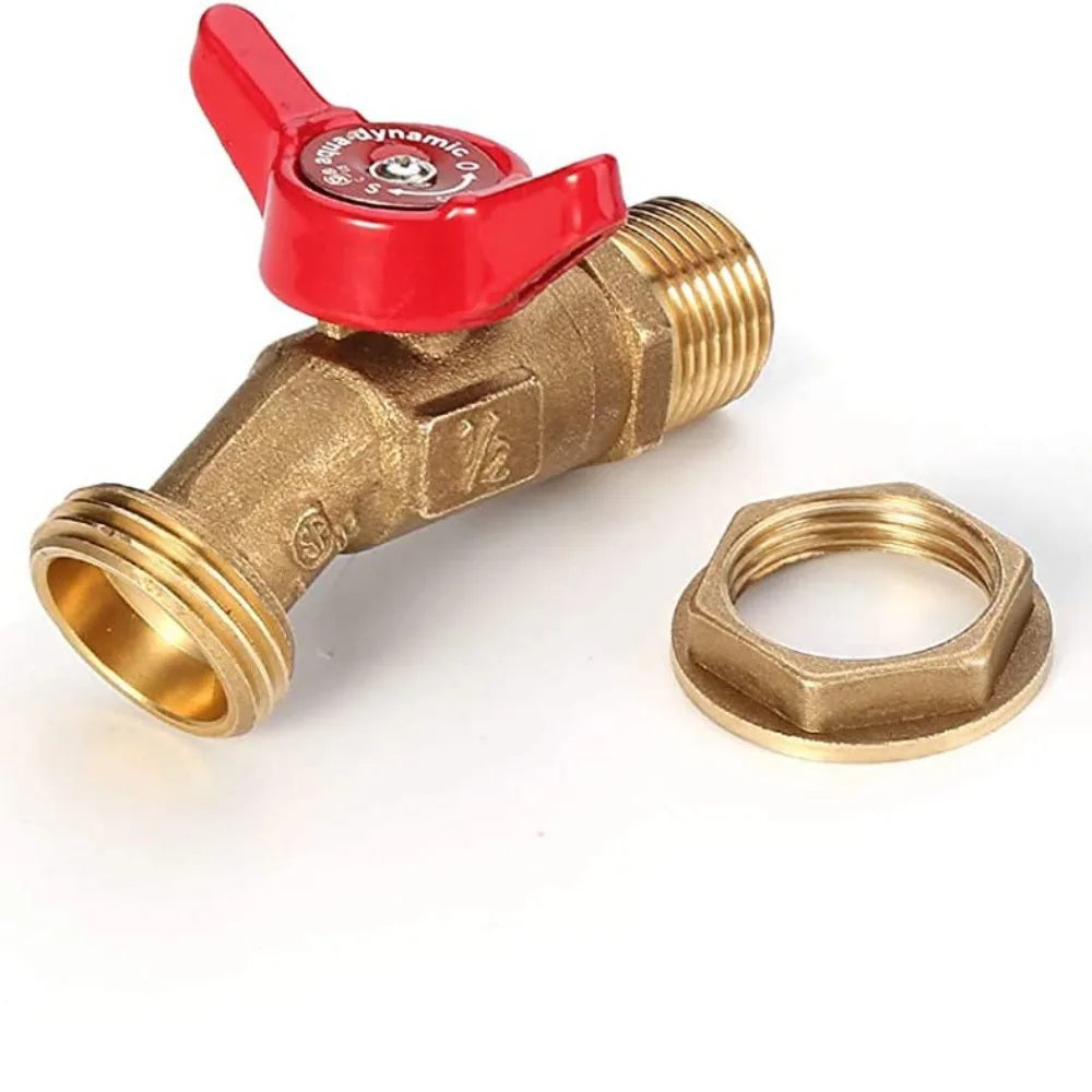 Brass Quarter Turn Ball Valve Rain Barrel Spigot & Bulkhead Fitting