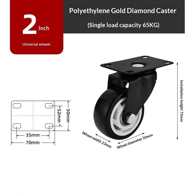 Heavy-Duty Swivel & Fixed Furniture Caster Wheels | PP/PVC