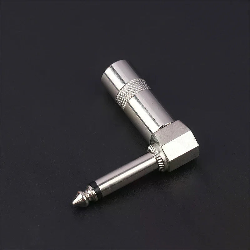 6.35mm Right Angle Mono Audio Jack | 90° Guitar Solder Plug