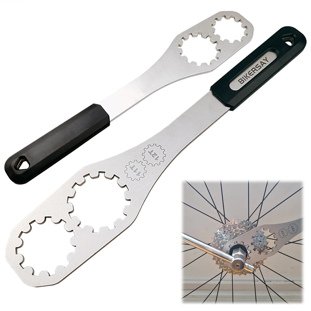 Stainless Steel Bicycle Cassette Freewheel Removal Tool Wrench