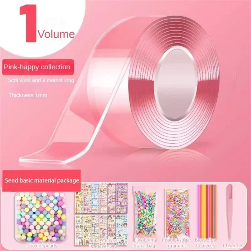 Double Sided Tape Glitter Adhesive Toy Making Home Improvement Uses Foam Colors Thermal Bonding Blow Molded Reusable Adhesive Peaceful Pleasures Health and Wellness A