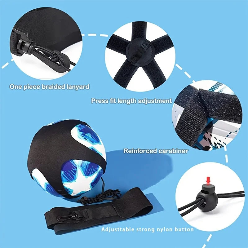 1 Set of Football Training Equipment with Rope Bag, Football Dribbling Belt, Training Device for Ball Control, Dribbling Belt, Rebound Practice Belt with Rope Bag, Football Training Equipment Peaceful Pleasures Health and Wellness