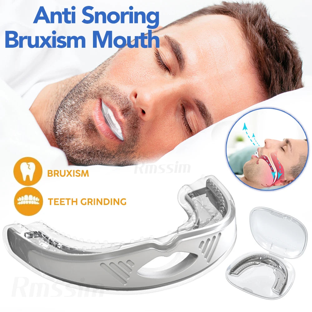 Adjustable Anti-Snoring Mouth Guard Mouthpiece Sleeping Devices Bruxism Snoring Stopper Improve Sleep Mouthpiece Peaceful Pleasures Health and Wellness