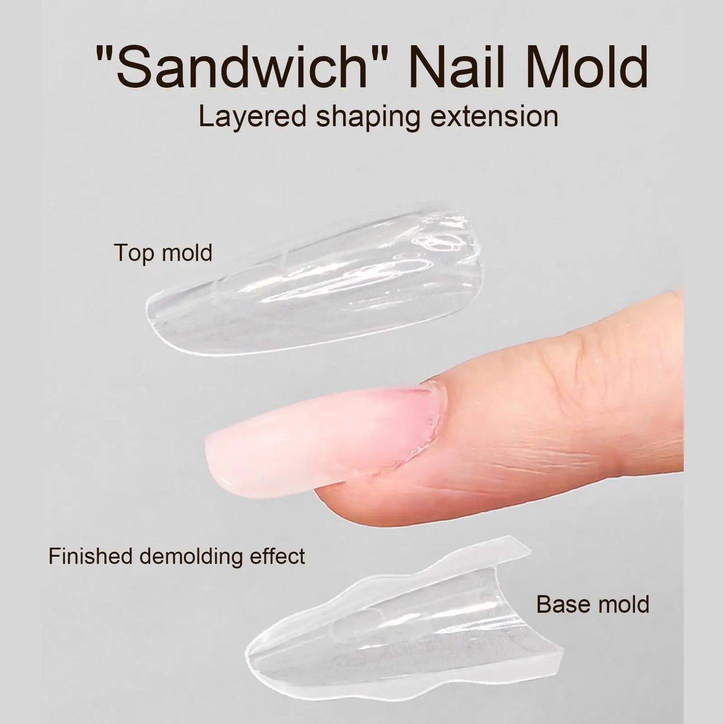 180-Piece Nail Extension Forms – Full Cover Builder Mold Tips