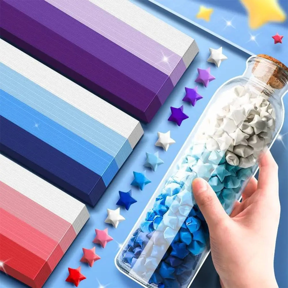 540PCS Gradient Star Origami Paper Strips – DIY Lucky Star Craft