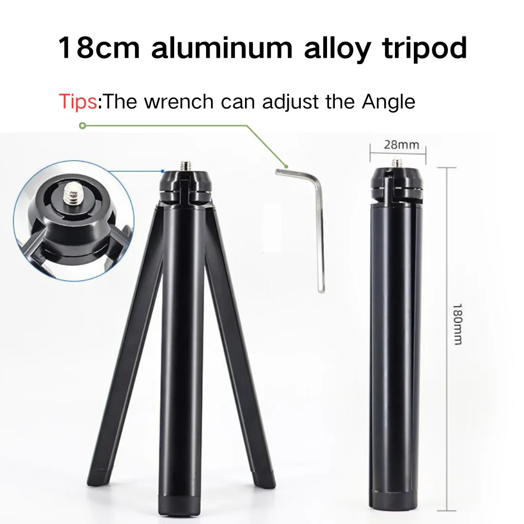 Mini Metal Alloy Tripod for DJI, Insta360 & GoPro Cameras