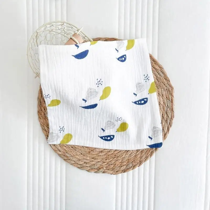 4-Layer Cotton Baby Washcloth – Soft Infant Face & Burp Cloth