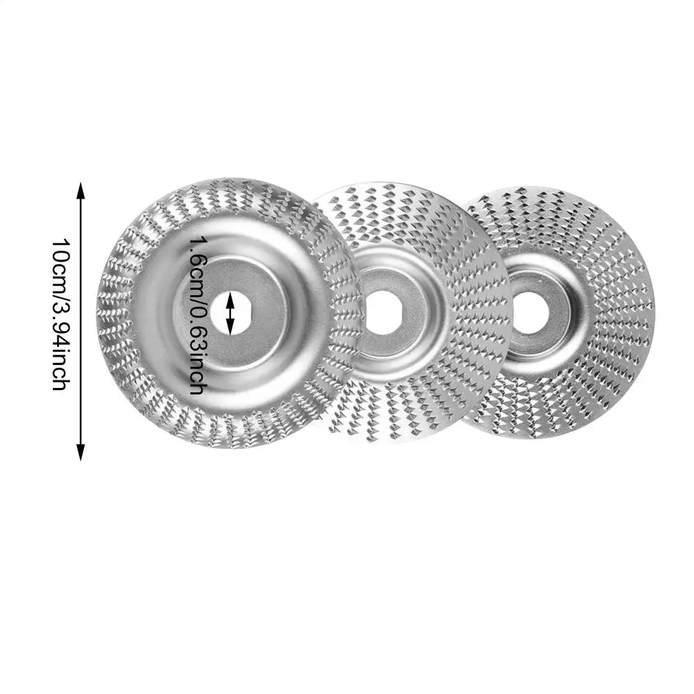 3-Piece Wood Carving Disc Set | Angle Grinder Grinding Wheels