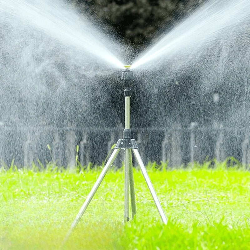 360 Rotary Irrigation Tripod Lawn Garden Sprinkler Telescopic Support