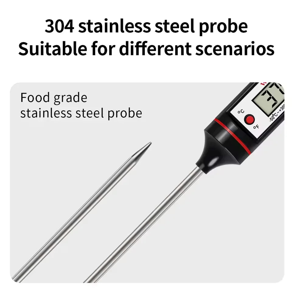 -50-300℃ Digital Food Thermometer For Meat Kitchen Cooking Water Milk Food Probe Temperature Meter BBQ Electronic Oven Tool Peaceful Pleasures Health and Wellness