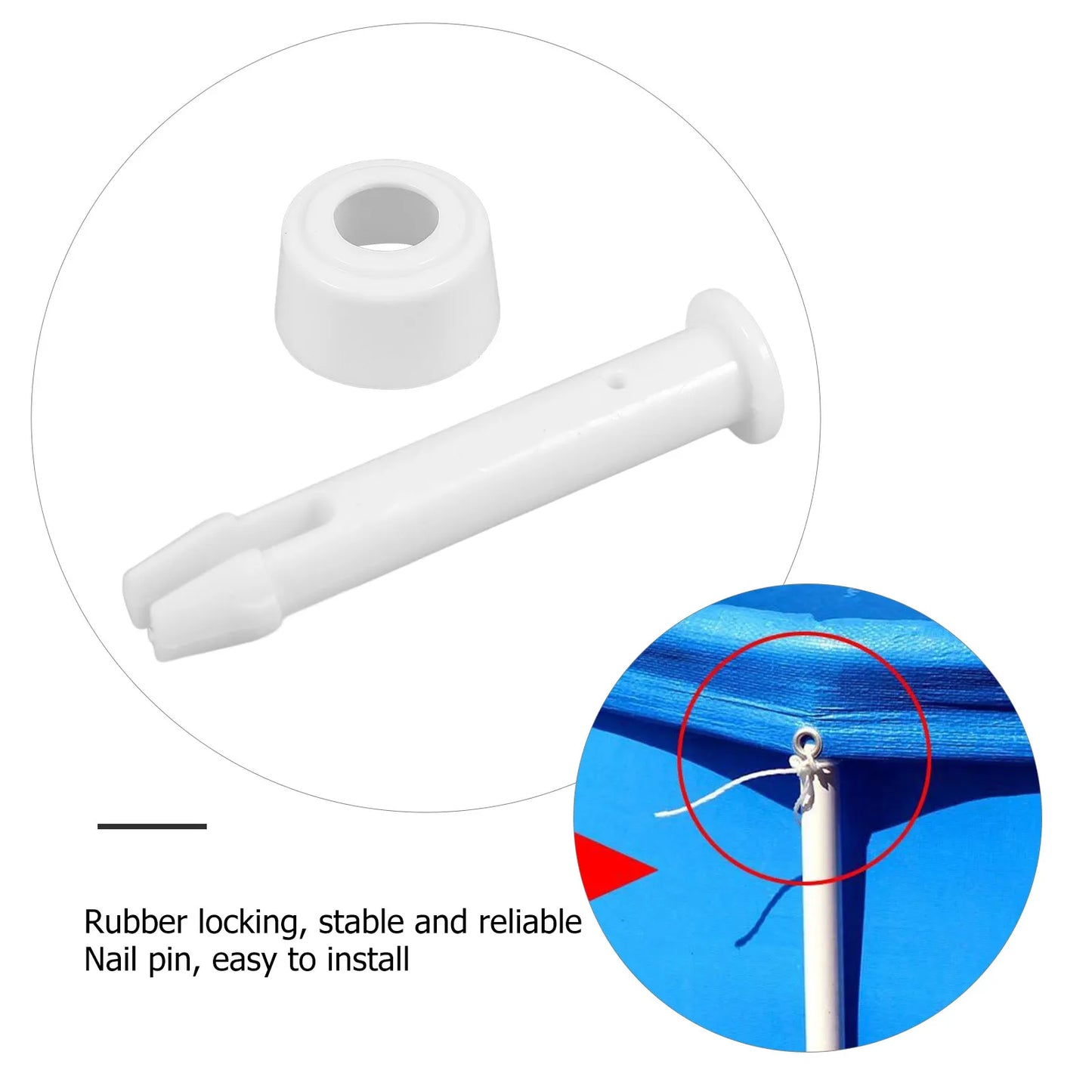 12Pcs Pool Skimmer Net Locking Pin Replacement Bolt for Swimming Pool Cleaning Tools Brush Leaf Rake Vacuum Head Handles Peaceful Pleasures Health and Wellness