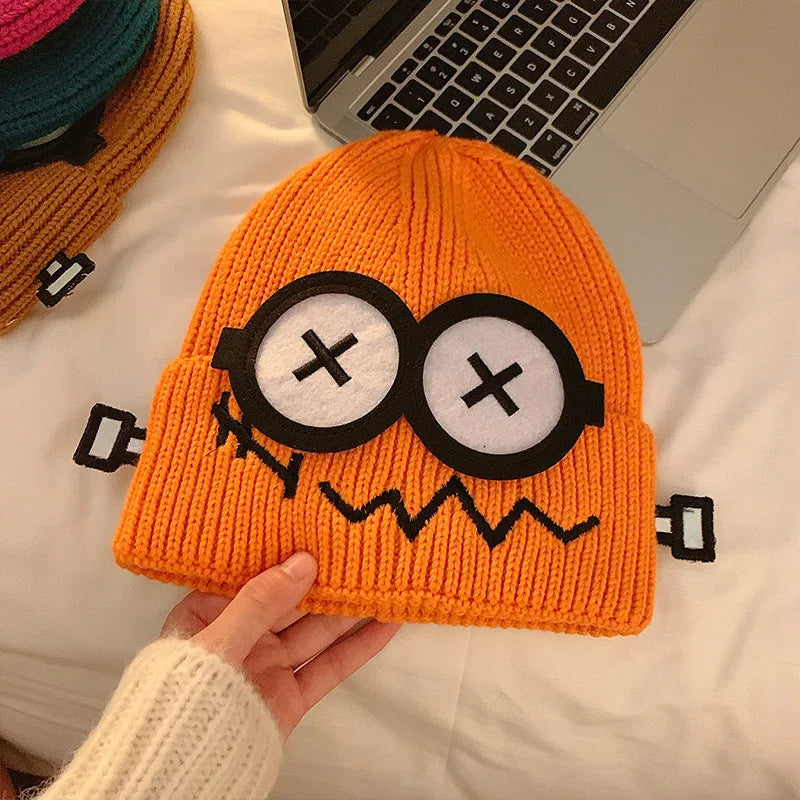 Cute Cartoon Knit Beanie | Funny Warm Winter Hat for Women