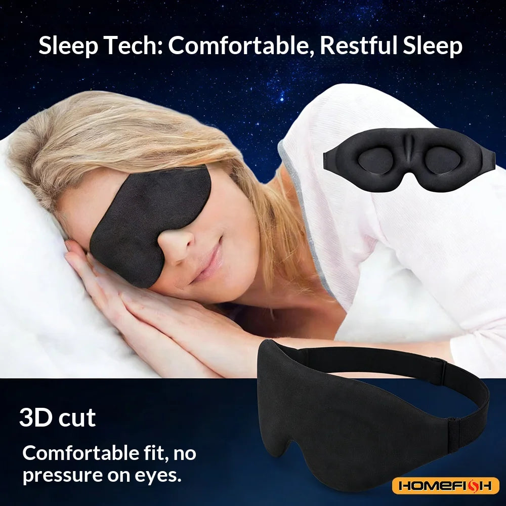Breathable 3D Adjustable Sleep Mask – Blocks Light, Allows Air Circulation for Eyes, Unisex Comfort Fit Peaceful Pleasures Health and Wellness