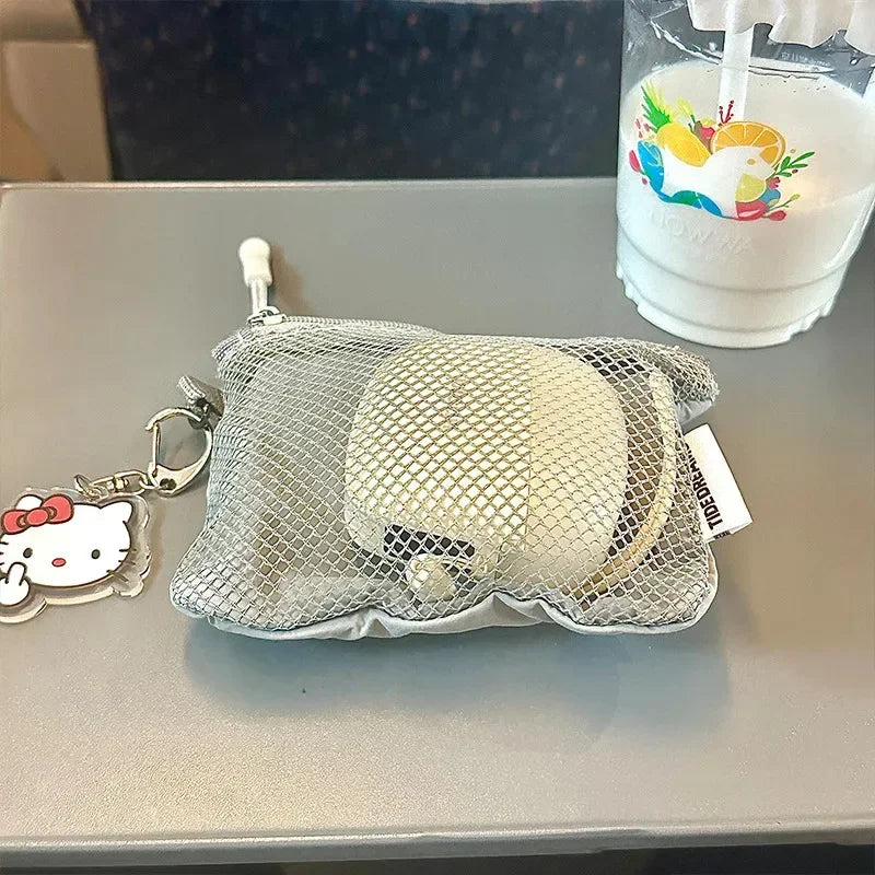 Mesh Cosmetic Bag Portable Storage Pouch Zipper Lightweight Sundries