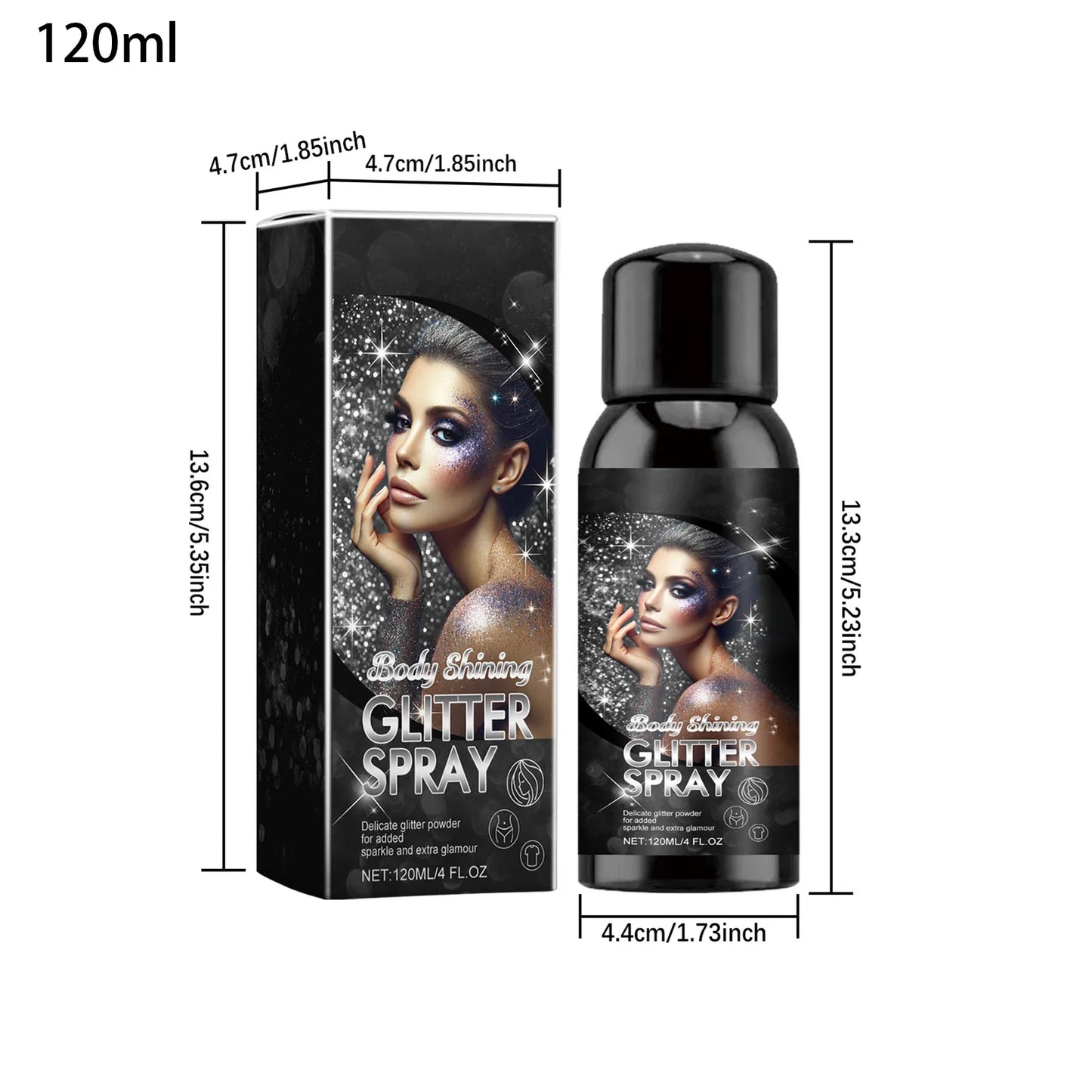 Disaar Glitter Spray for Hair & Body – Washable Shimmer
