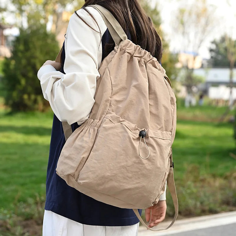 Lightweight Waterproof Drawstring Backpack – Large Sports Bag Drawstring Backpack Peaceful Pleasures Health and Wellness