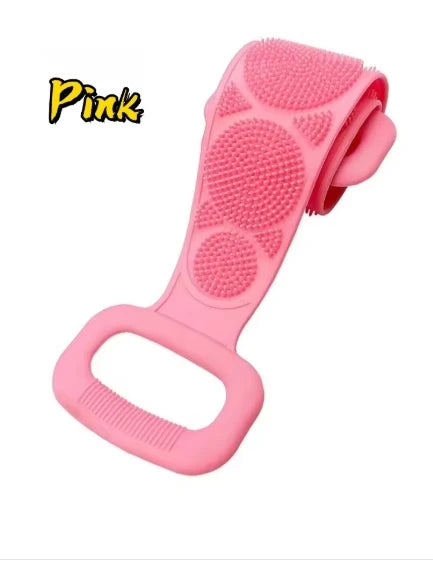 Silicone body sponge exfoliating back scrubber for peeling, massaging, relaxing, full body bathing tools for both men and women Peaceful Pleasures Health and Wellness Pink