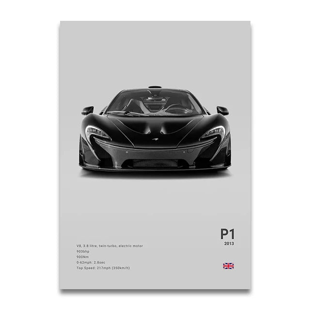 SENNA 720S ARTURA Canvas Wall Art Print Poster P1 765LT Supercar Decorative Painting Modern Home Decor Car Lover Gift Unframed Peaceful Pleasures Health and Wellness