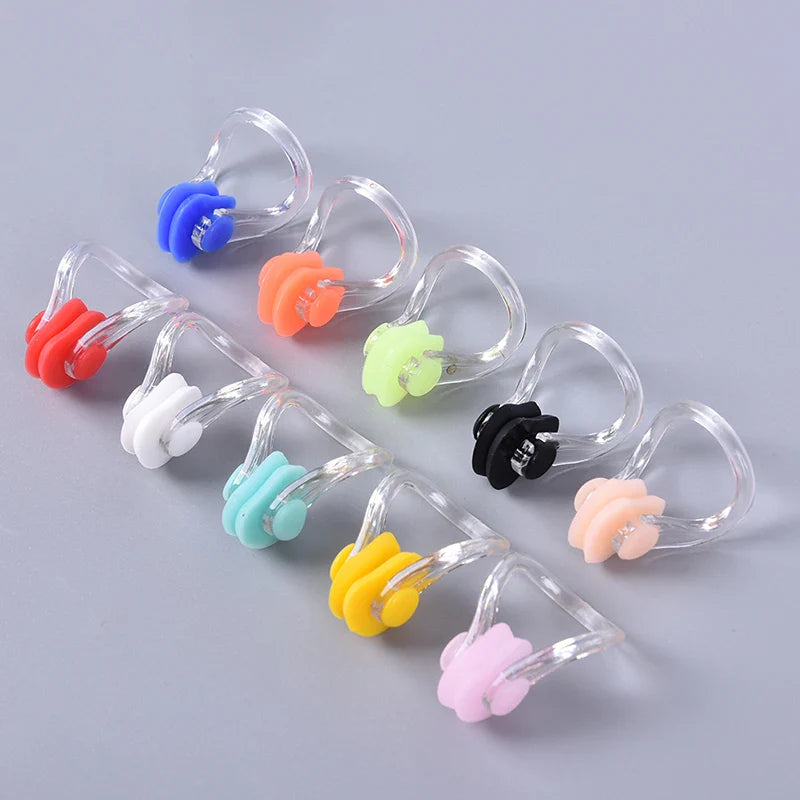 10-Pack Silicone Swimming Nose Clips for Adults & Kids