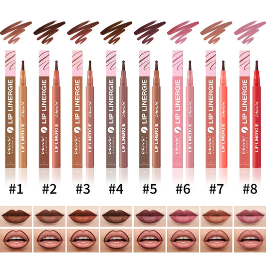 Lip Lingerie Long Lasting Waterproof Lip Liner Stain 8 Colors Transfer Proof Smudge Resistant Color No Bleed Formula Cosmetics Peaceful Pleasures Health and Wellness