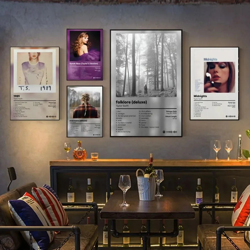 Taylor Swift Album Canvas Wall Art Poster | Evermore Speak Now