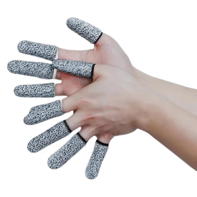 10Pcs Cut Resistant Finger Cover 5 Grade Cutting Resistant Finger Cover Labor Protection Kitchen Cutting Finger Cover Peaceful Pleasures Health and Wellness