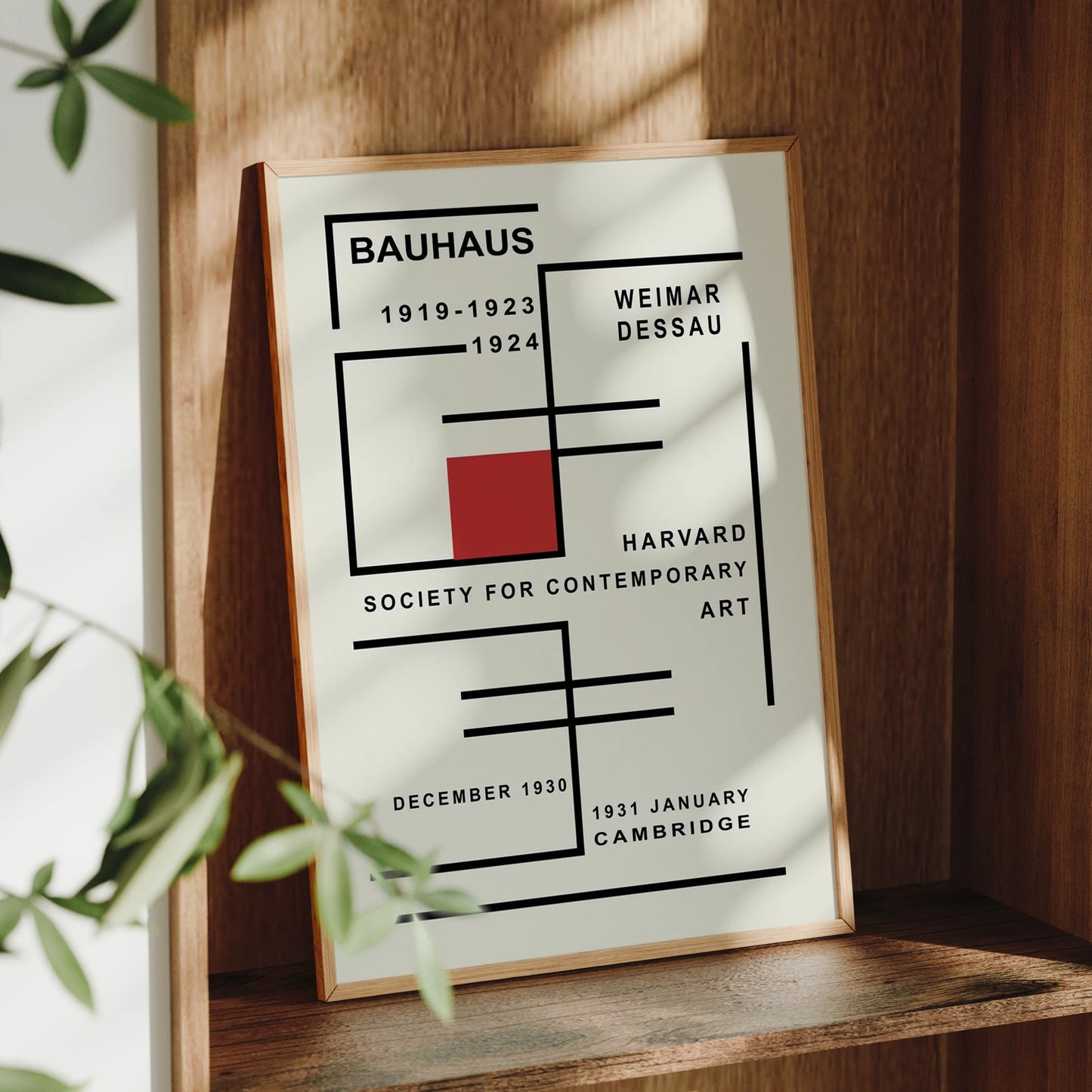 Modern Minimalist Bauhaus Canvas Wall Art Print | Home Decor