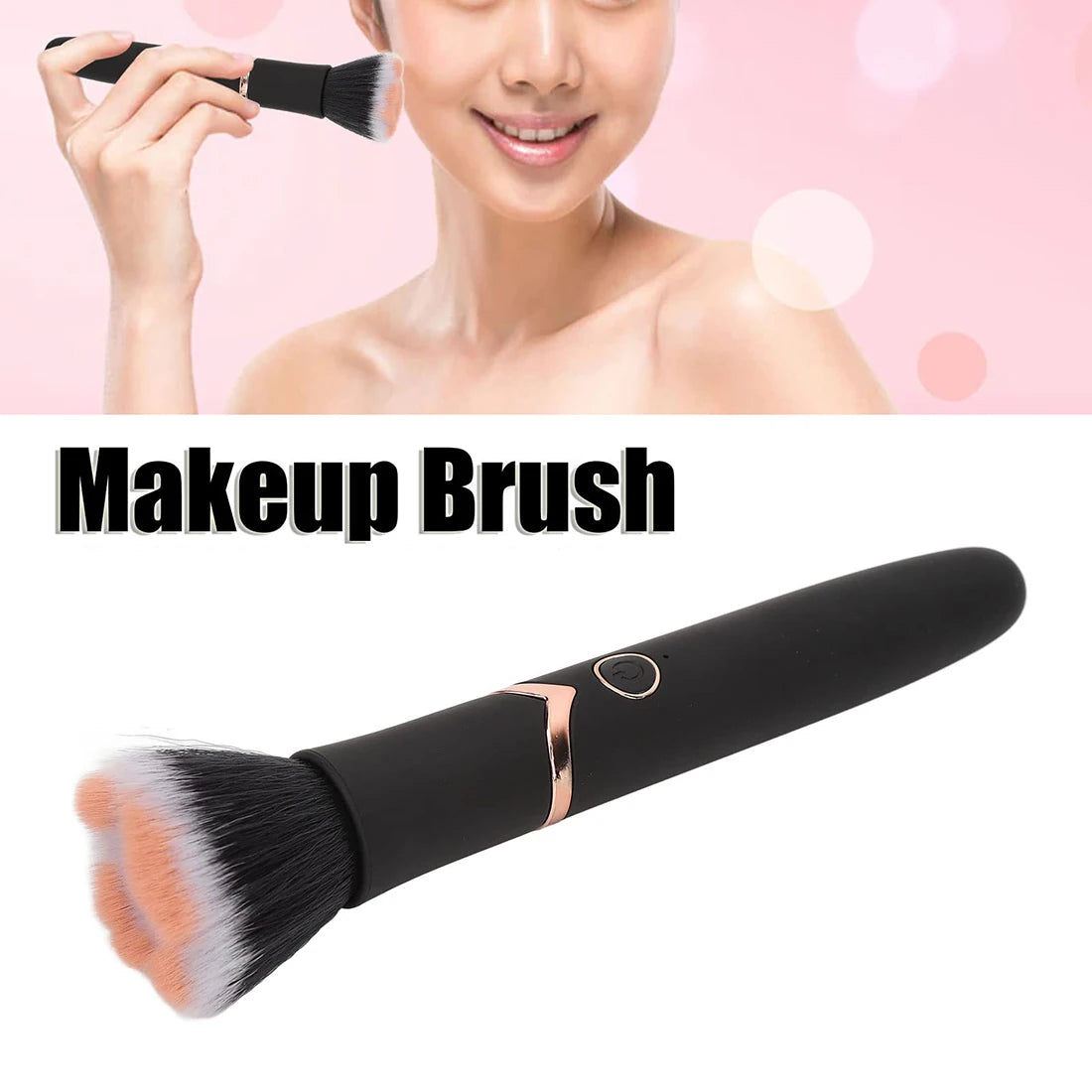 Electric Vibrating Makeup Brush – 10-Speed Rotating Peaceful Pleasures Health and Wellness