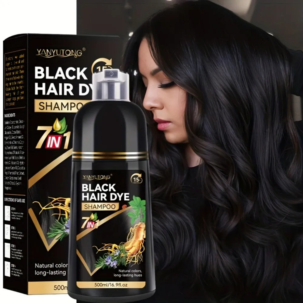 7-in-1 Plant-Based Hair Color Shampoo – Cover Gray Hair
