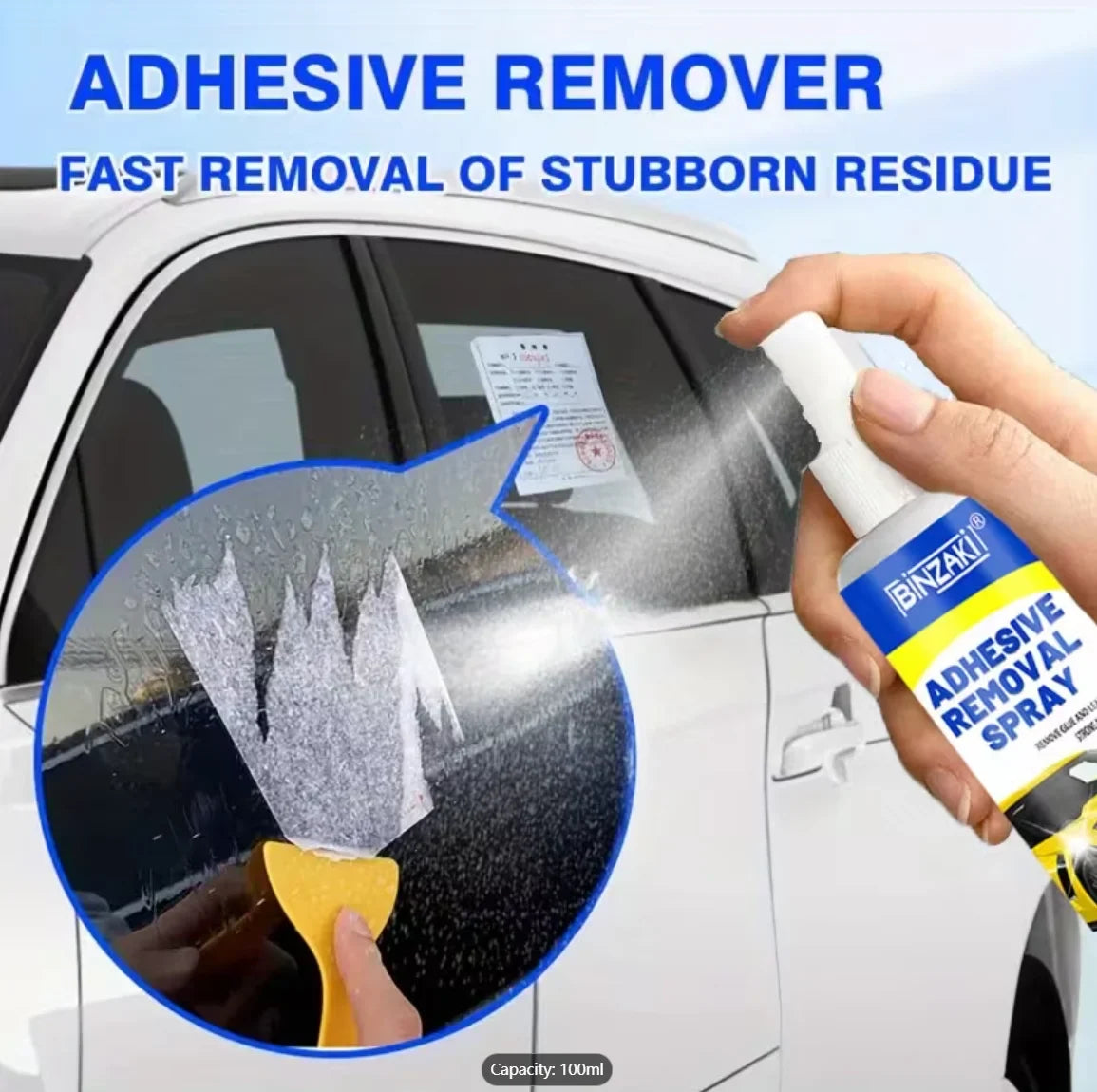 Glue Remover Spray – Adhesive Remover 100ml for Cars & Glass