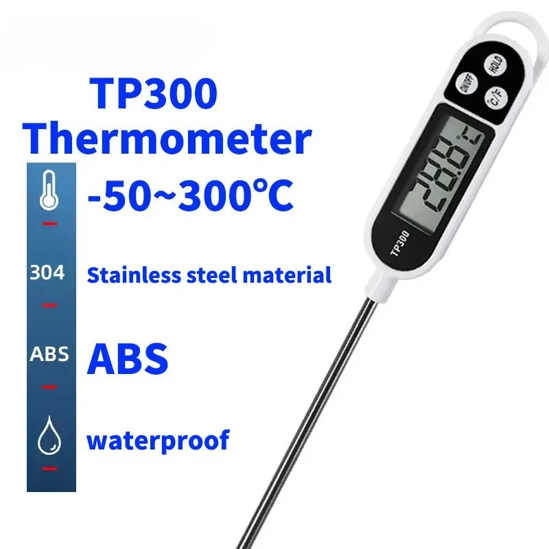 TP300 Digital Meat Thermometer -50~300°C | BBQ & Kitchen Digital Food Thermometer Peaceful Pleasures Health and Wellness