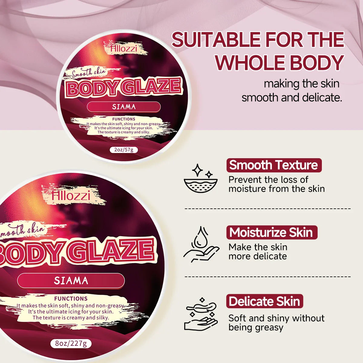 Body Glaze Moisturizing Cream 8oz – Hydrate & Brighten Skin