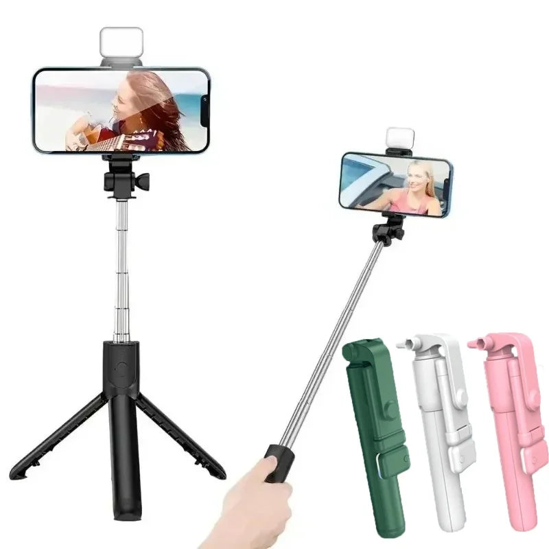 Bluetooth Selfie Stick Retractable 360 Rotation Portable Selfie Stick Multi-functional Mini Tripods with Wireless Remote Shutter Peaceful Pleasures Health and Wellness