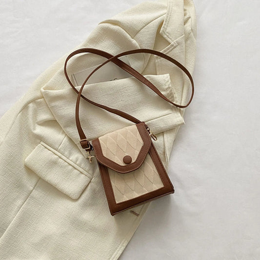 Women's Versatile Shoulder Bag Splicing Design Soft PU Leather Shoulder Bag Exquisite Gift for Girls Birthday Peaceful Pleasures Health and Wellness