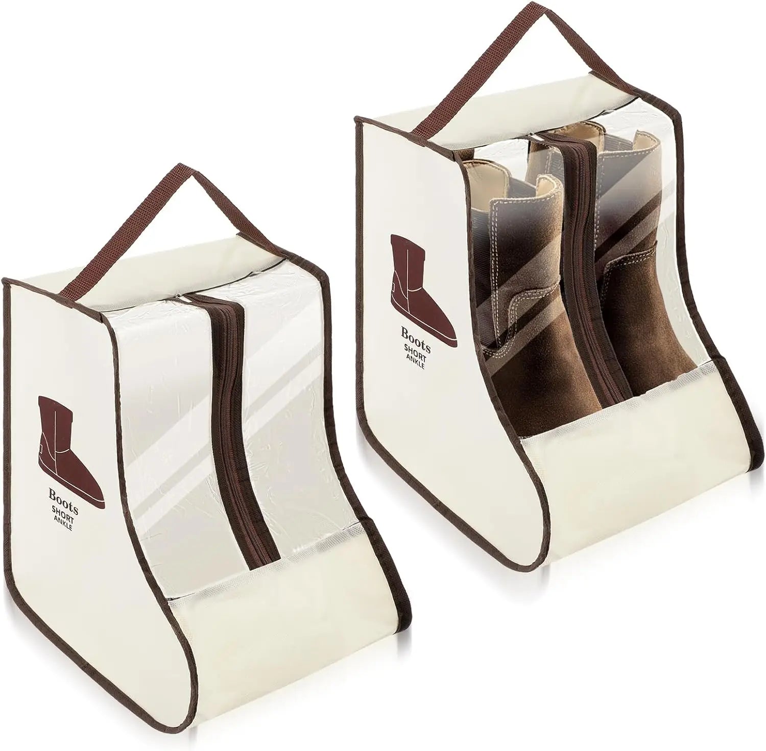 2-Pack Waterproof Boot Storage Bags with Handles Peaceful Pleasures Health and Wellness United States