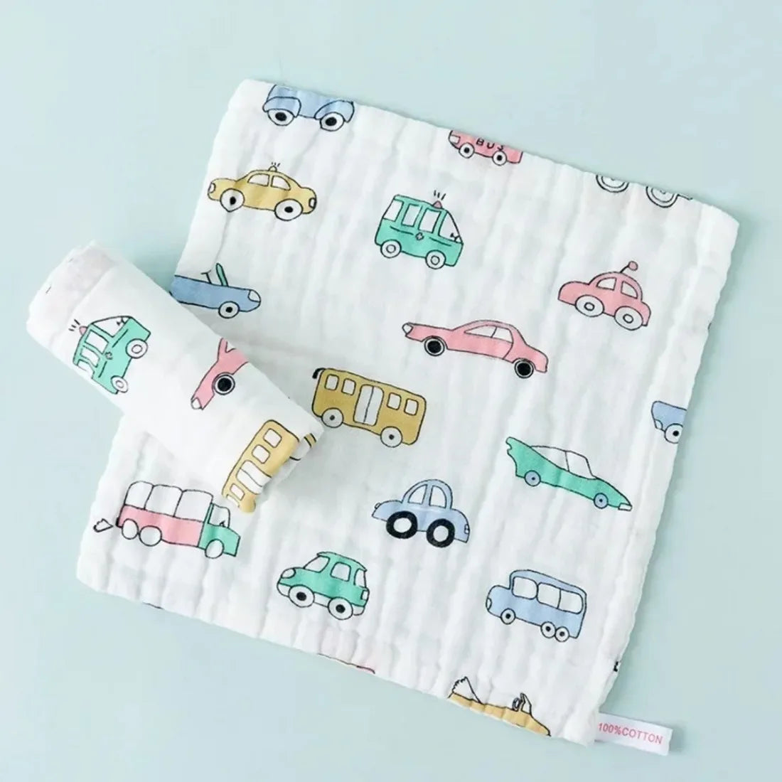 Baby Muslin Washcloths 6-Layer Cotton Burp Cloths 3 or 5 Pack