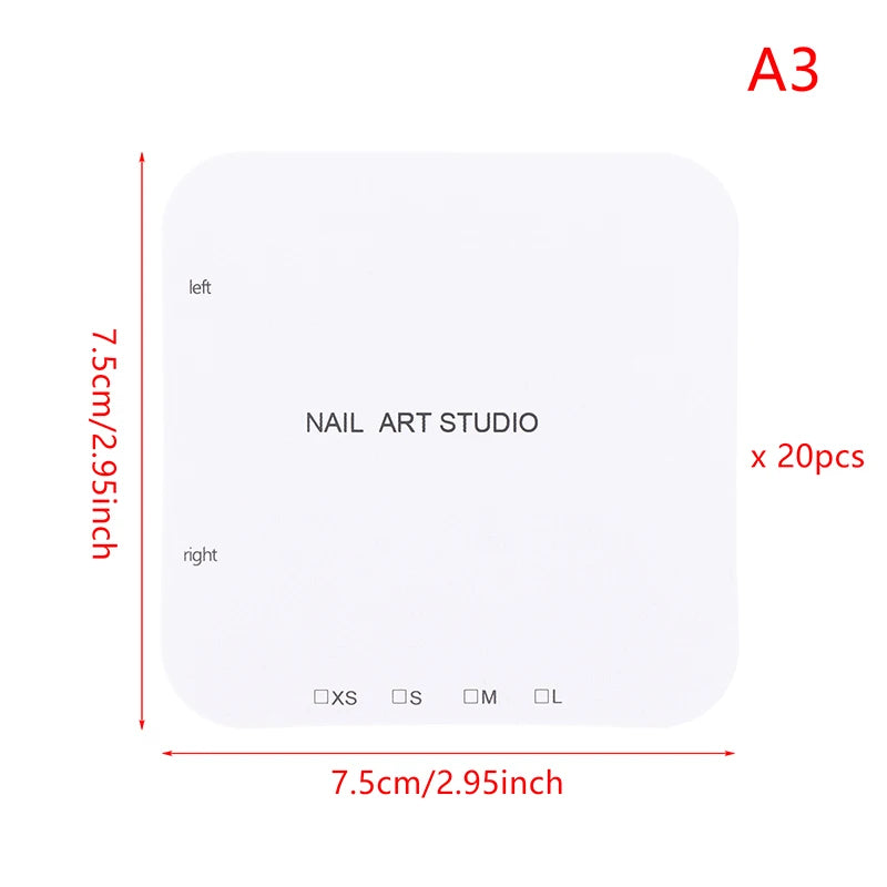 20 Sheets Nail Packaging Cards Press-On Nail Display Handmade False Nail Design Swatch Show Card Manicure Sample Display Salon Peaceful Pleasures Health and Wellness A6
