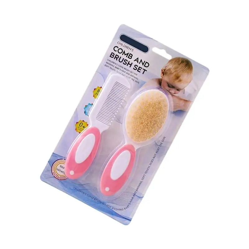Baby Bath Brush & Comb Set – Soft Bristles for Infant Scalp