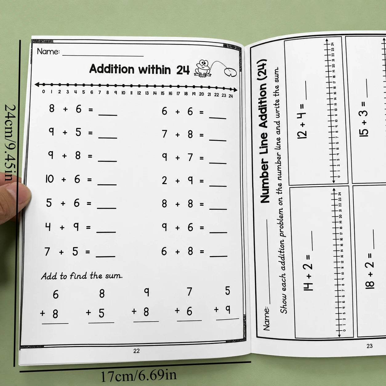Missing Addends Math Workbook 32 Pages Number Line Addition