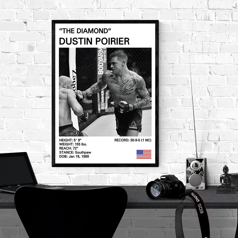 Black and White Boxing Legends Canvas Poster Boxing Inspirational Canvas Painting Print Wall Art for Gym Bedroom Home Decor Peaceful Pleasures Health and Wellness