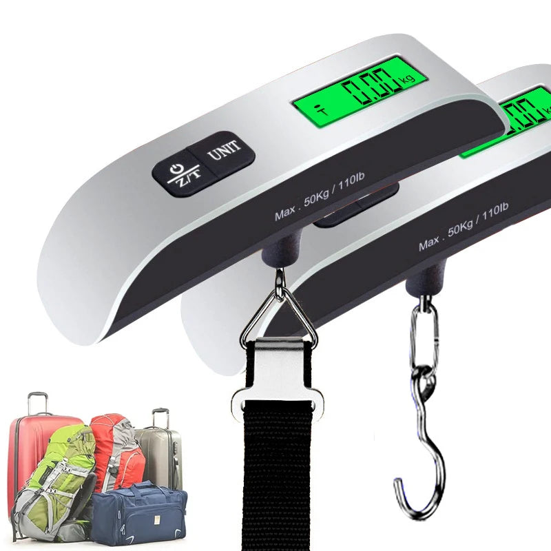 1pcs Portable Scale Digital LCD Display 110lb/50kg Electronic Luggage Hanging Suitcase Travel Weighs Baggage Bag Weight Balance Peaceful Pleasures Health and Wellness
