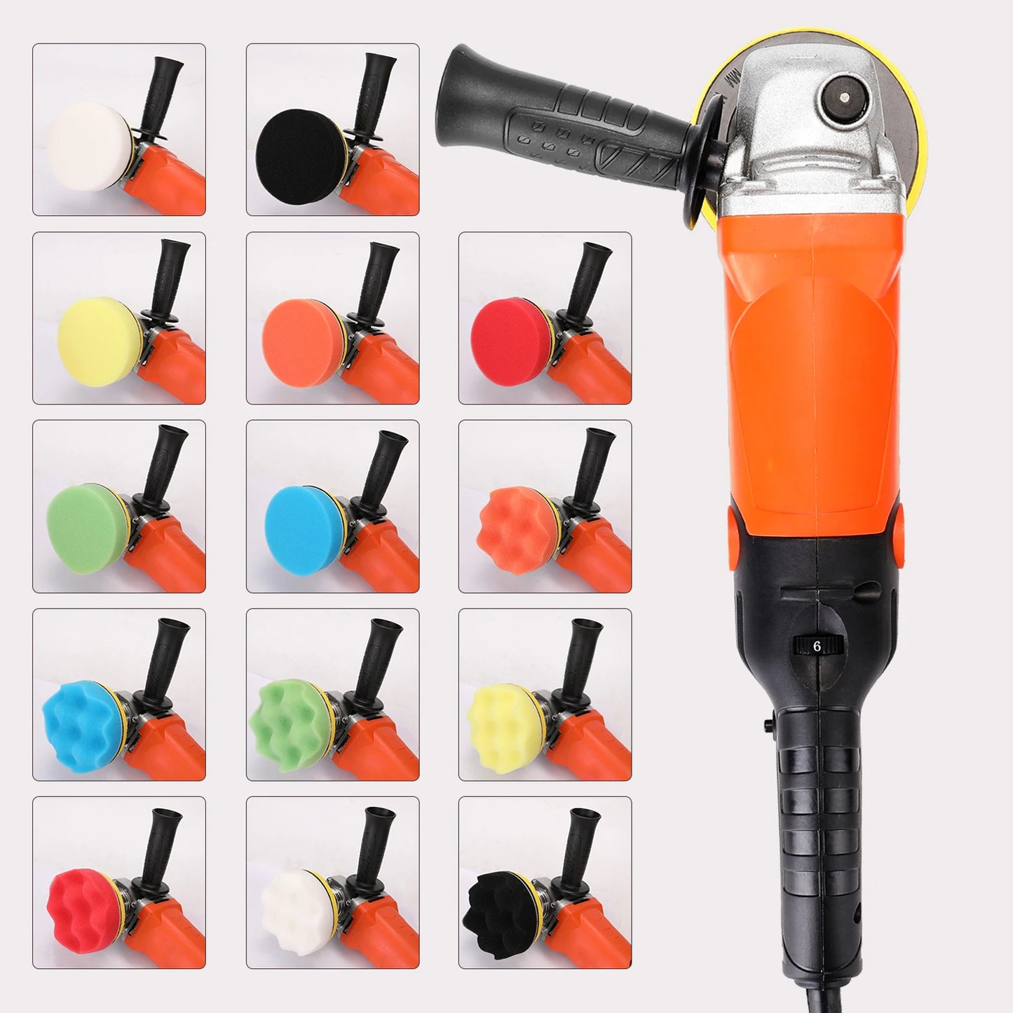 1200W 220V Automotive Polisher Adjustable Speed Car Electric Polisher Waxing Machine Automobile Furniture Polishing Tool Peaceful Pleasures Health and Wellness