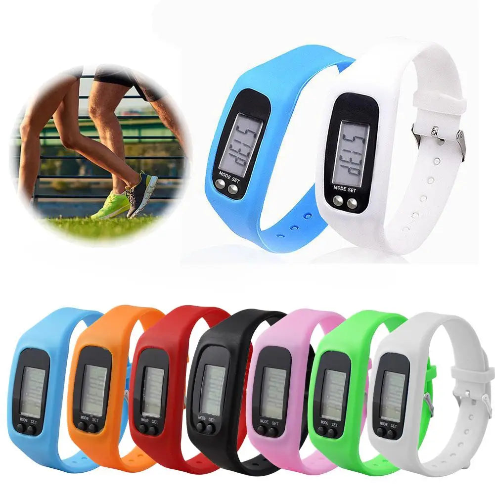 Silicone Pedometer Step Counter Watch – Digital LED Fitness Tracker Bracelet Peaceful Pleasures Health and Wellness