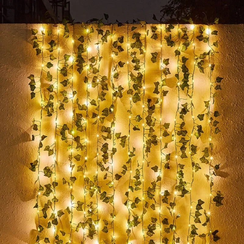 Solar Fairy String Lights Artificial Ivy Garland – IP65 10m