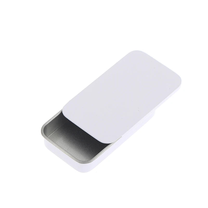 Aluminum Slide Cover Tin Box | Refillable Storage for Lip Balm & More