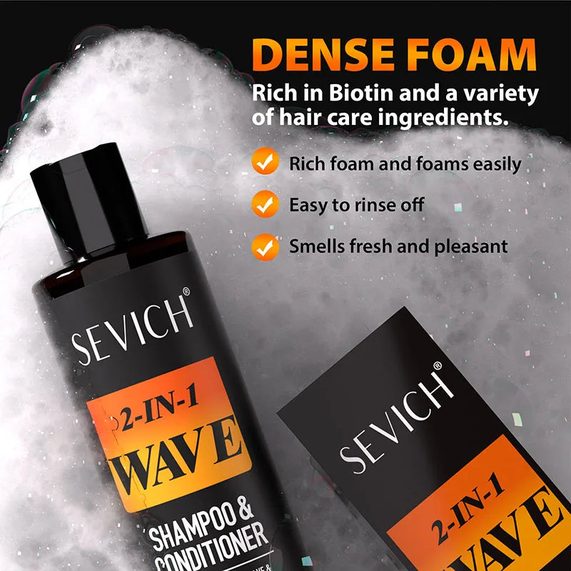 Sevich 200ml Waves Pomade – Deep Clean, Biotin & Strong Hold