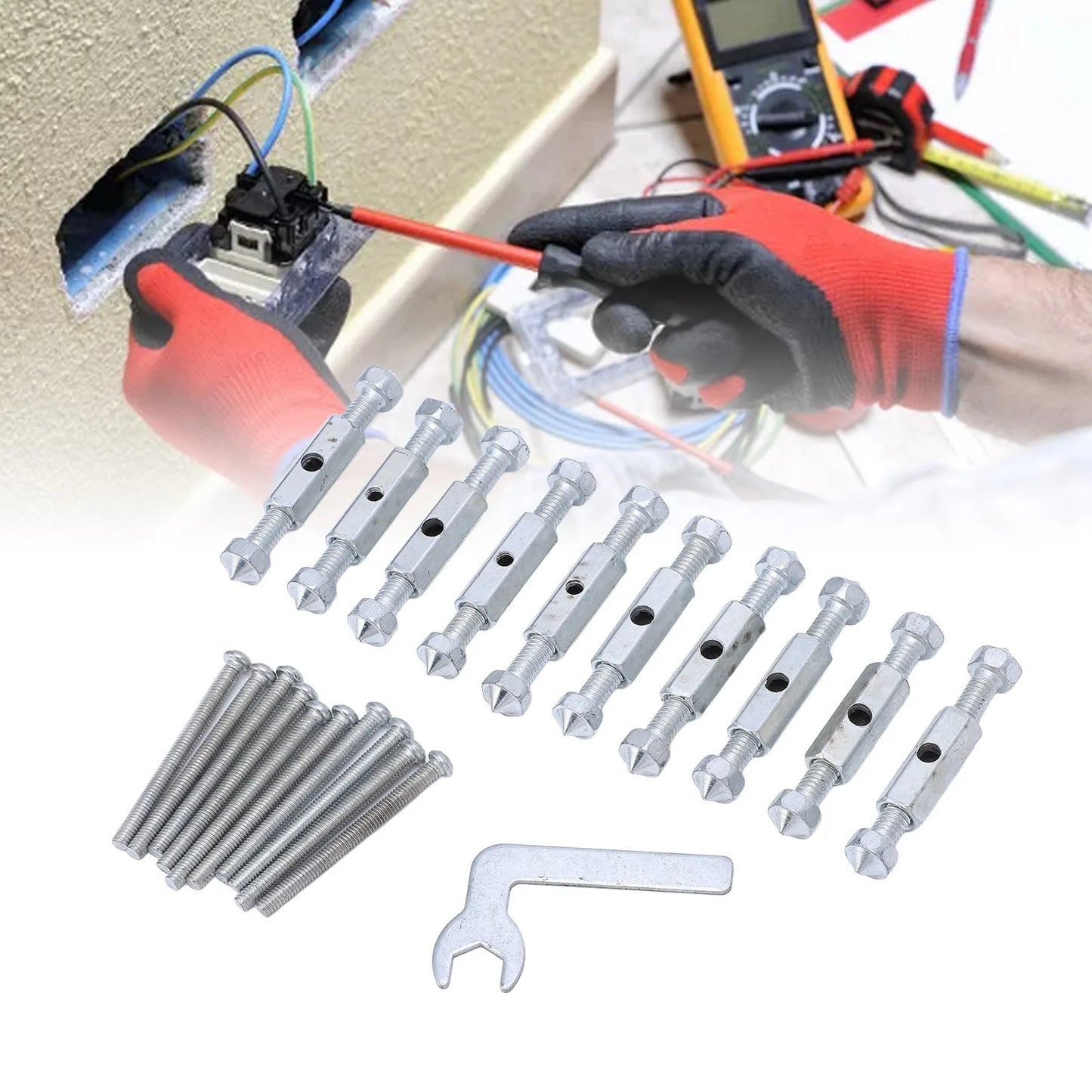 Cassette Repair Device Wall Electrical Box Screw Tool 118 for Type Light Switch Socket Junction Electrical Box Repair Kit Peaceful Pleasures Health and Wellness