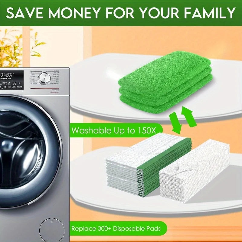 Reusable Microfiber Mop Pads 4/7 Pack – High Absorption