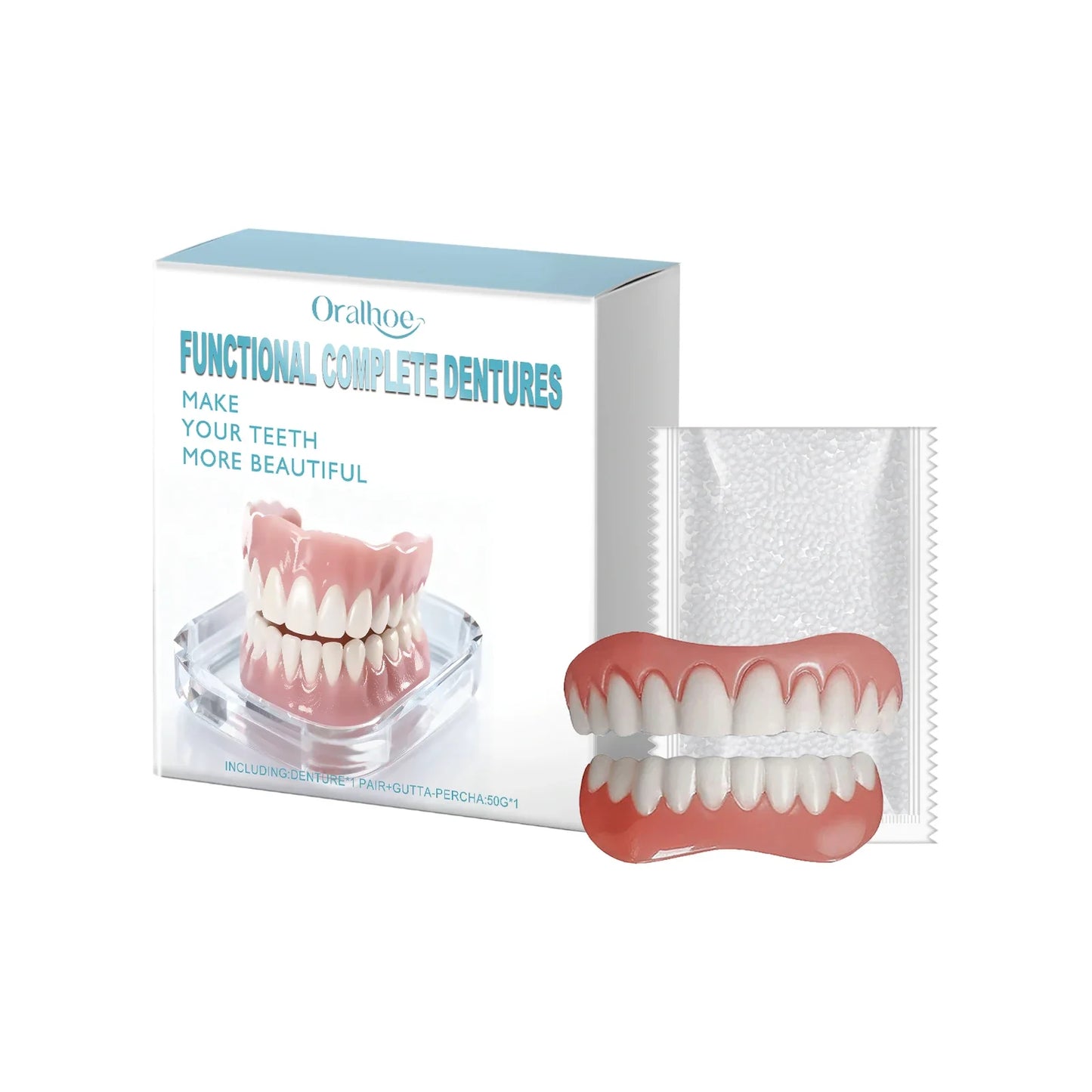Temporary Dentures Kit – Whitening Simulation Braces Upper & Lower