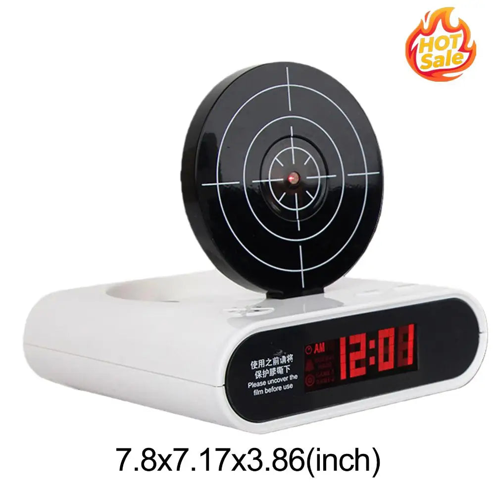 Target Shooting Alarm Clock with Gun & LED Display | Novelty